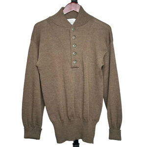 Vintage Jack Young Associates Men's Sweater Large Military Army Fatigues Drab